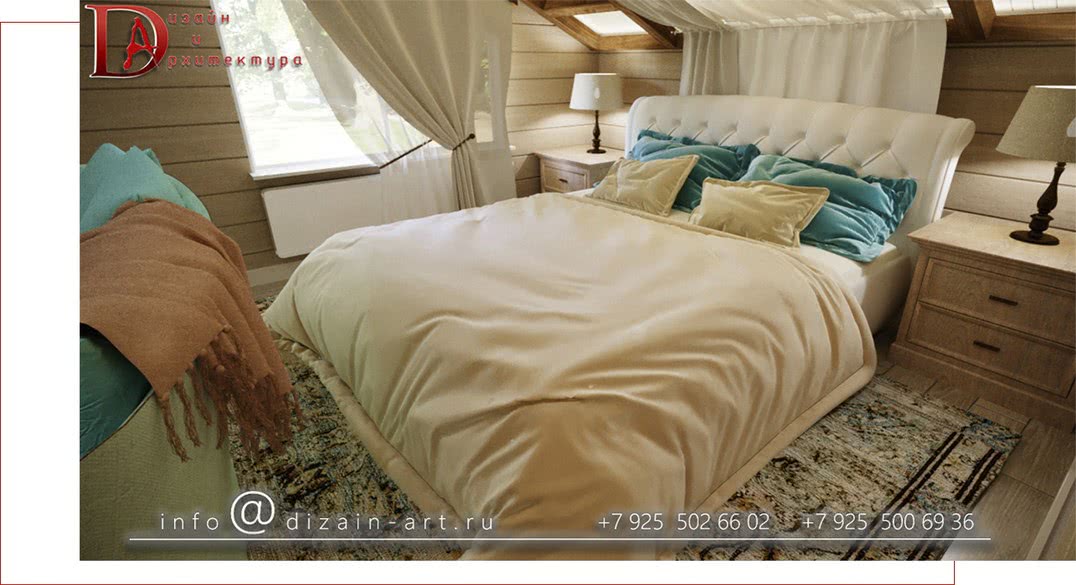 Спальня в стиле шале