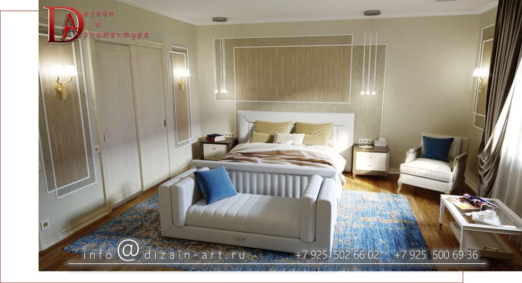 Стильная спальня в стиле ар-деко