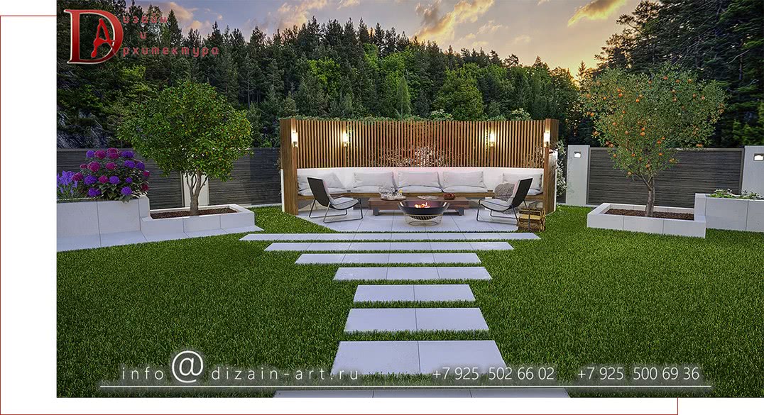 Дизайн зоны отдыха частного загородного дома